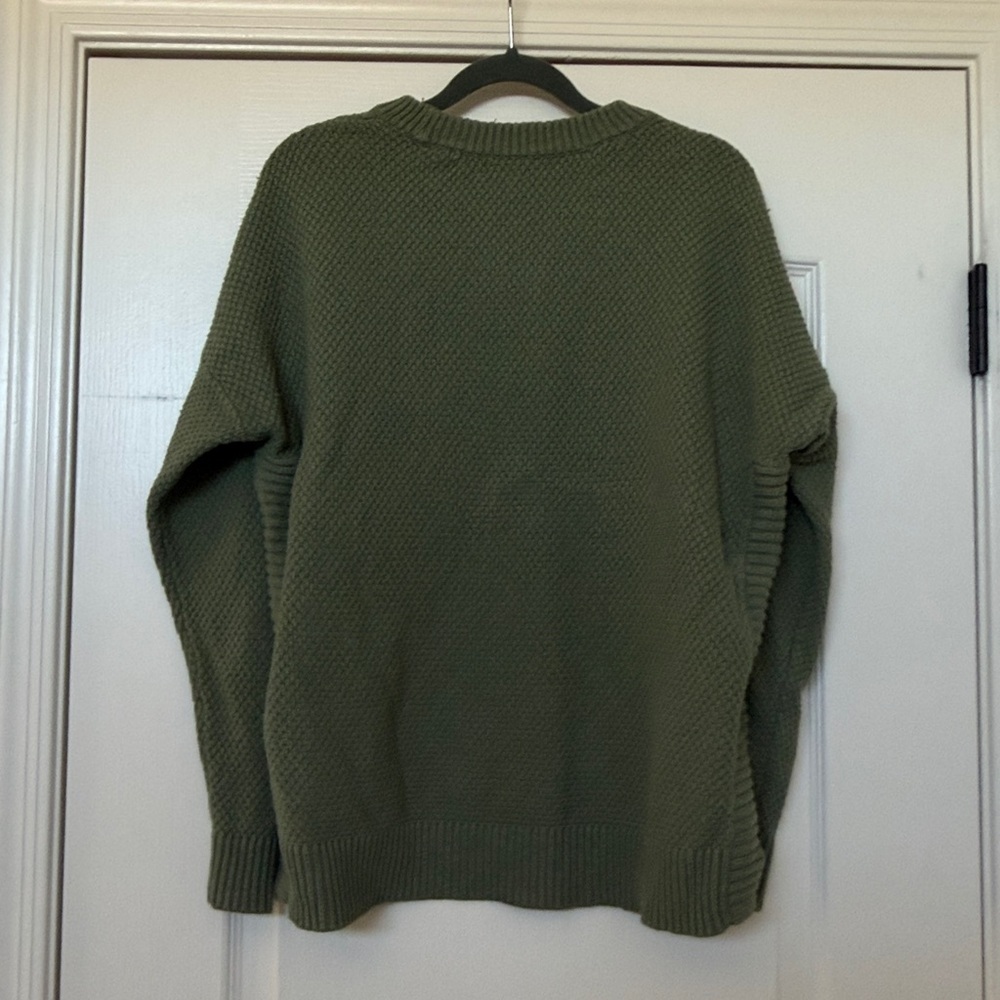 Madewell Olive Textured Crewneck Sweater - Picture 5 of 5